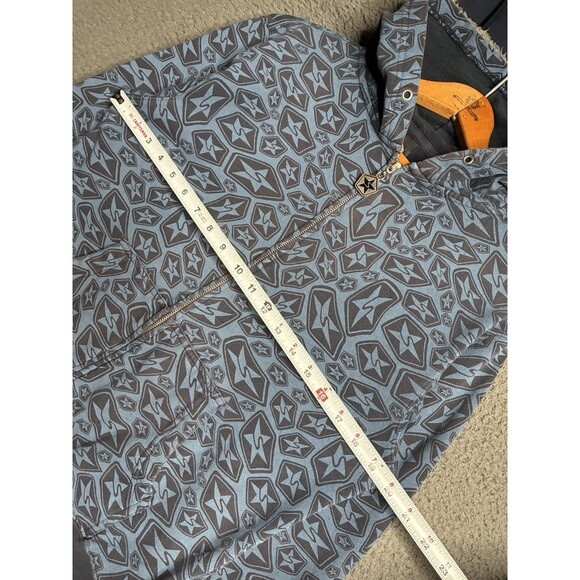 Vintage Y2K SESSIONS Womens XS Full Zip Hoodie Sweatshirt Snowboard Skate AOP - Picture 15 of 15